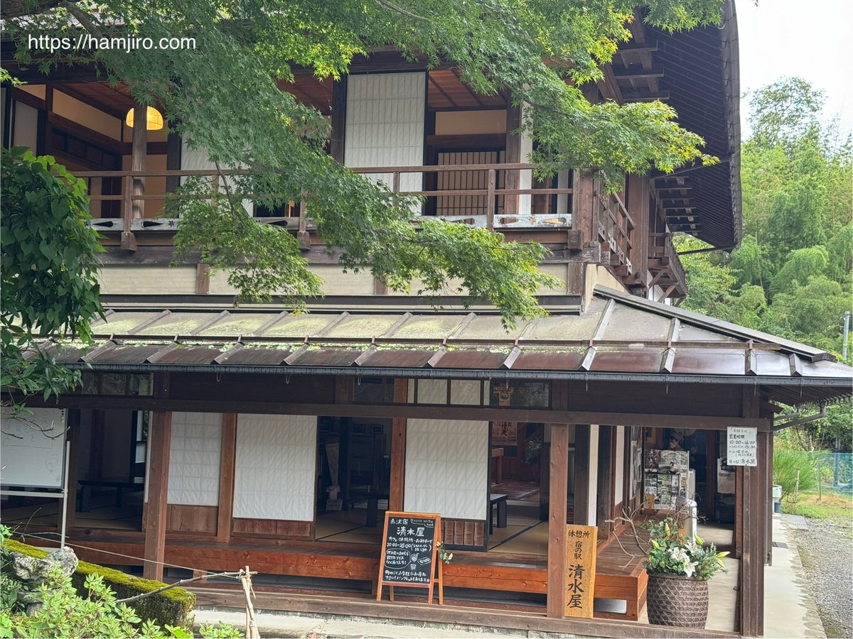 hamjiro_world's tweet photo. 赤沢宿にあるカフェ清水屋。
おばあちゃんが作る「豆もち」が絶品！ https://t.co/2tSyzkjlmh