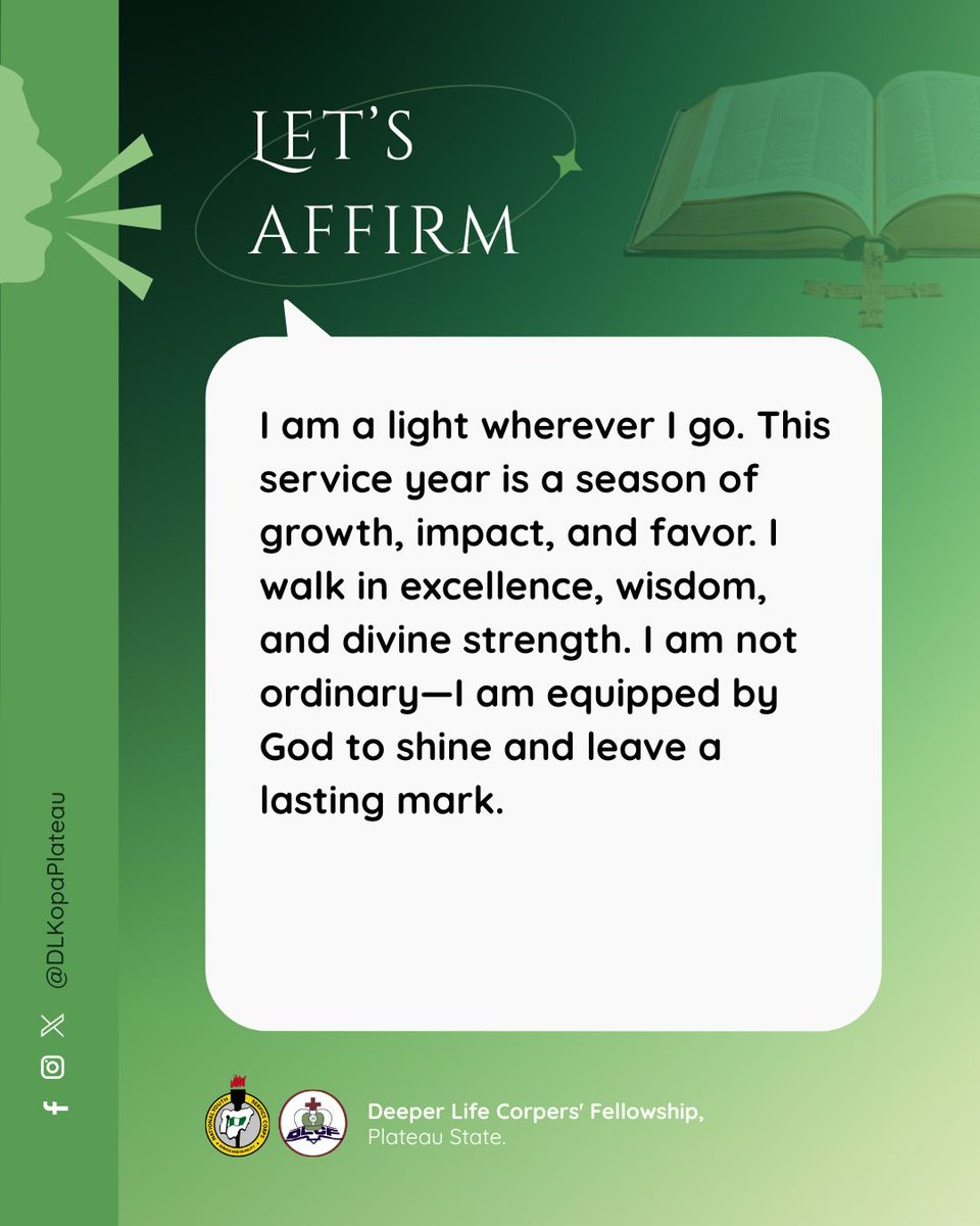 DLKopaPlateau's tweet photo. Here is a Monday Affirmation for you
Good morning and Happy new week.😌🎊

#LetsAffirm #DLKopaPlateau https://t.co/VgFXTcZ0Uu
