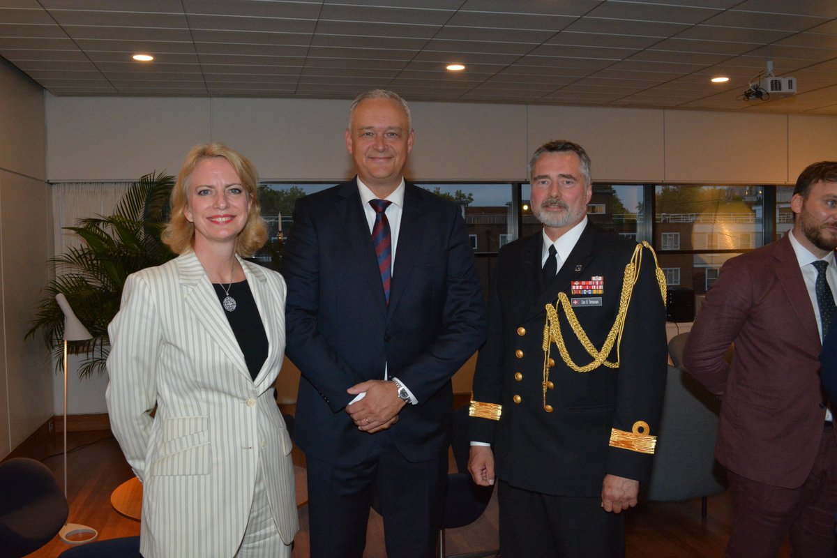 DKAmbUK's tweet photo. Welcomed 170 guests from the 🇩🇰 and 🇬🇧 defence industries at the Embassy during #DSEI2025. Thank you to our co-host @di_forsvar for assembling a strong Danish delegation. Great to see that DK and the UK are still among each other’s closest allies! https://t.co/k4s08gxkOF