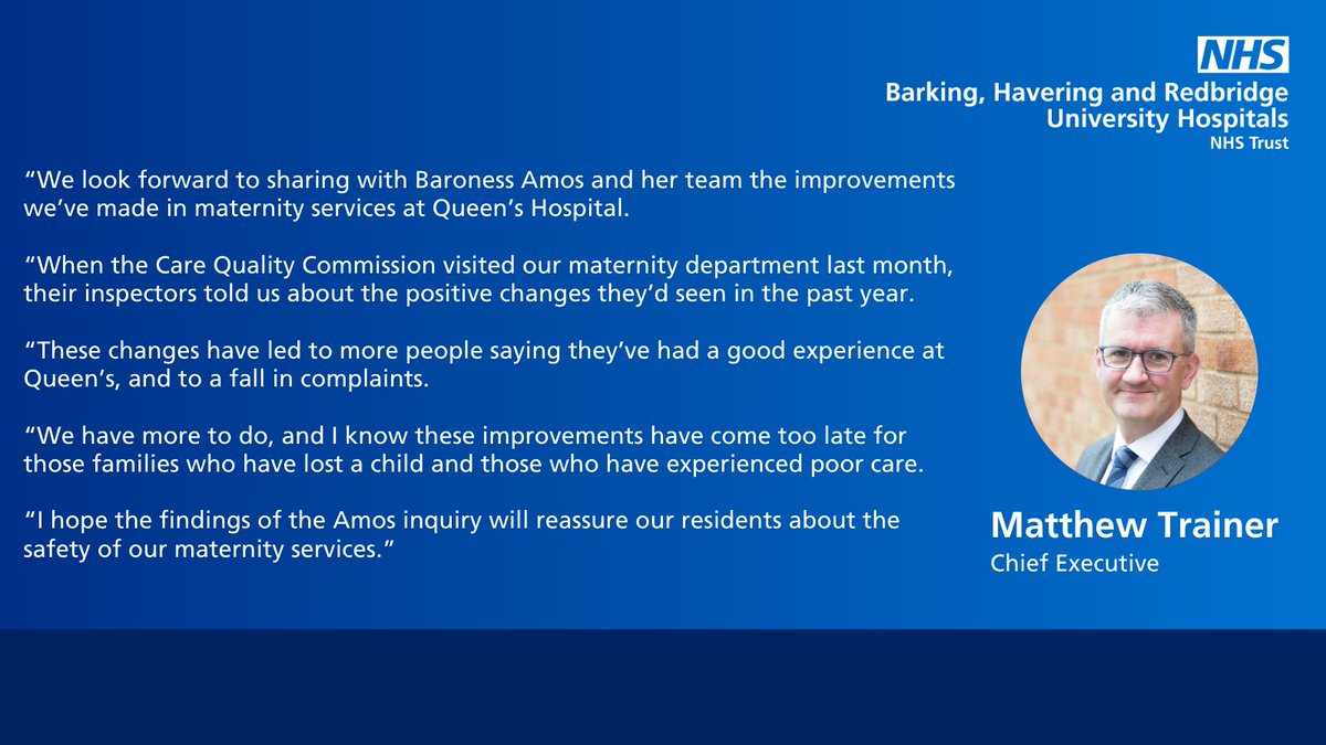 BHRUT NHS 🏥 (@bhrut_nhs) on Twitter photo Our response to being part of the national investigation into maternity services which is being led by Baroness Amos.
You can read more here: bhrhospitals.nhs.uk/bhrut-weekly-u… Our response to being part of the national investigation into maternity services which is being led by Baroness Amos.
You can read more here: bhrhospitals.nhs.uk/bhrut-weekly-u…