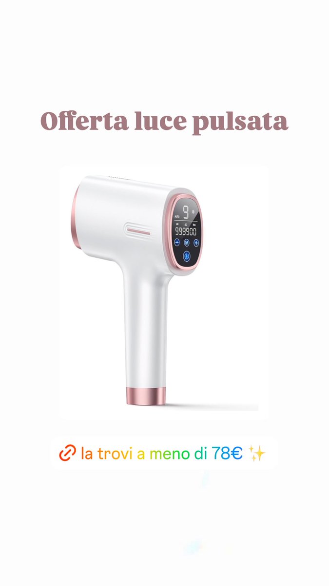 borsadimartina's tweet image. Offerta #lucepulsata a meno di 80€ ✨👉🏻 amzlink.to/az08K4VoP1kes ✨ #amazon #offerteamazon AFF