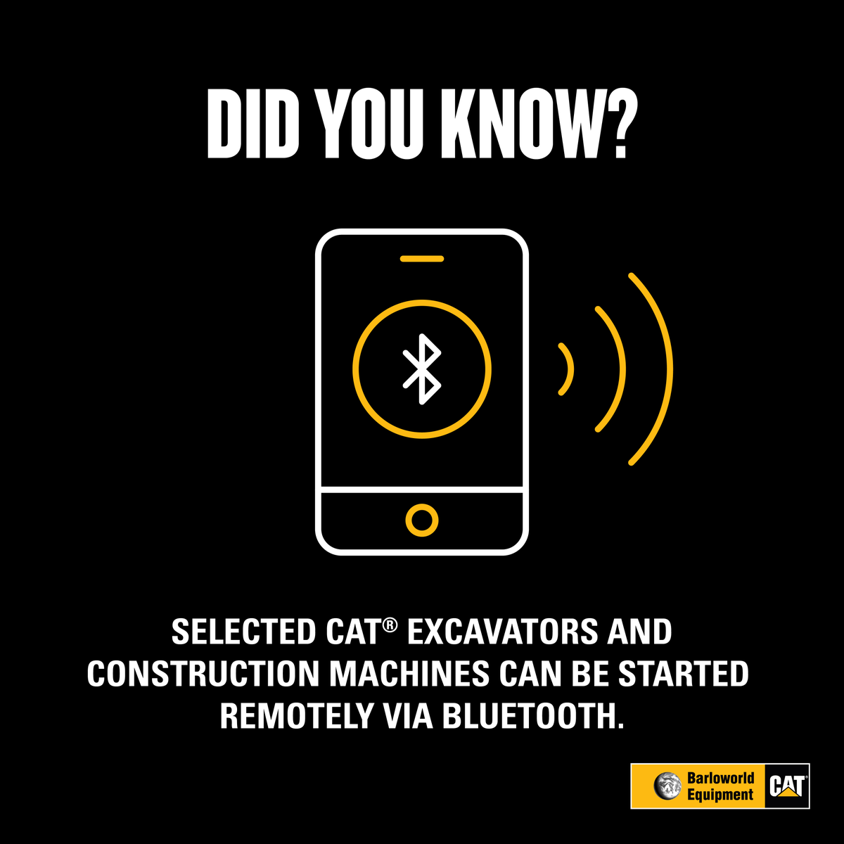 Start smarter. Work safer. No keys? No problem. Cat® gives operators the power to start machines remotely, saving time and improving site safety.