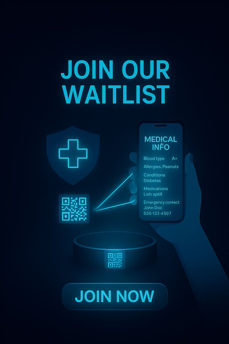 SafeLink__'s tweet photo. β±οΈ Every second counts.
Get life-saving tech before anyone else.
Join the SafeLink waitlist today β your medical profile, always ready when it matters.
π https://t.co/xrUWTTuaXt
#SafeLink #HealthTech #EmergencyCare https://t.co/F38FWAiAOK