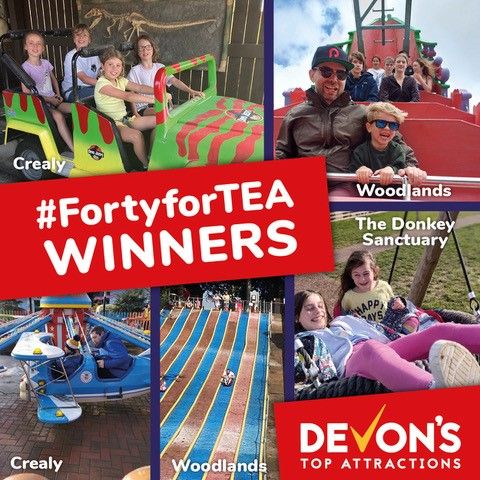 Our Spectacular Summer Forty for Tea big anniversary ticket giveaway has now finished.

See the last 5 lucky winners who won a Devon's Top Attraction free family day out ticket. 
However, you can WIN other top prizes here buff.ly/Wx3y2PE get entering!