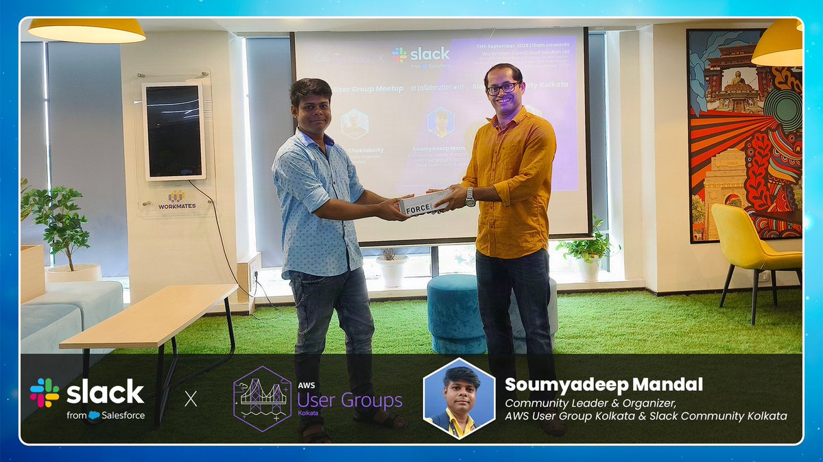imsampro's tweet image. What an amazing day I had at the AWS User Group Kolkata x Slack Community: Kolkata Meetup on September 13, 2025!

linkedin.com/posts/imsampro…

#Imsampro #AWSKolkata #SlackCommunity #SlackCertification #AgentBlazer