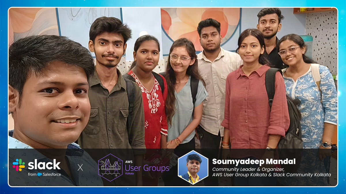 imsampro's tweet image. What an amazing day I had at the AWS User Group Kolkata x Slack Community: Kolkata Meetup on September 13, 2025!

linkedin.com/posts/imsampro…

#Imsampro #AWSKolkata #SlackCommunity #SlackCertification #AgentBlazer