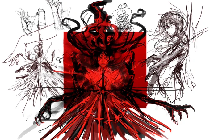 Sketch before finalizing XD #oc
