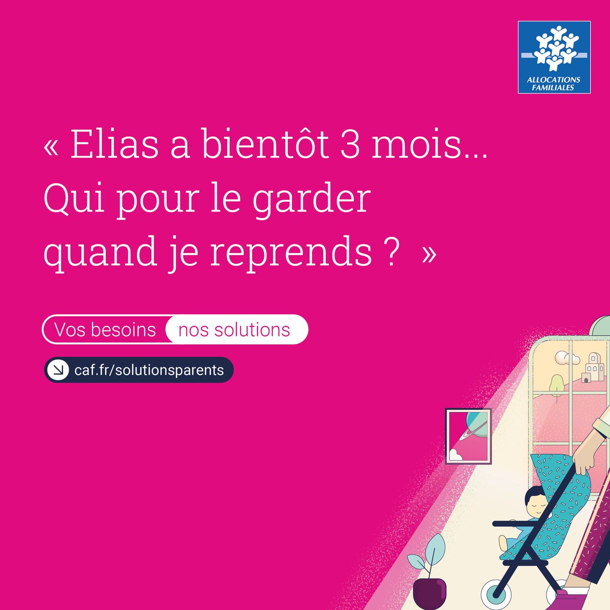 Démarches à réaliser, modes de garde à trouver ou solutions pour faire face à des situations de vie difficiles, être parent n’est pas toujours simple...  

À la Caf, des solutions existent pour tous les parents !     👉 caf.fr/allocataires/a…