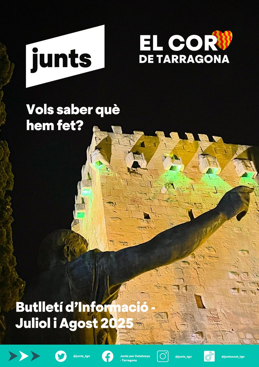 📰Vols saber què hem fet aquests darrers dos mesos?

👀Consulta l'enllaç i accedeix al butlletí de juliol i agost per veure l'activitat del nostre grup municipal:
tinyurl.com/ButlletiJuliol…

#Tarragona #ElCorDeTarragona💛