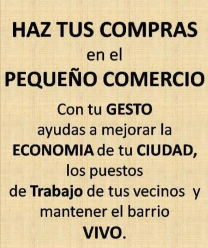 Apoyemos el #comercio de siempre y nunca olvidemos que contribuye a crear localidades vivas y alegres, con más empleo, más servicios, más iluminación y más seguridad en los entornos urbanos.
#OrgulloDeProvincia #provinciadejaen #Jaén. #pequeñocomercio.
#JaénMereceMás.