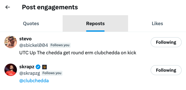 Club Chedda tweet media