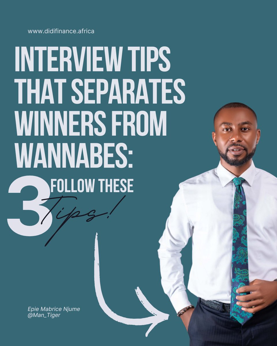 ManTiger_cmr's tweet image. 1/2
Talking during the RESET event made me realize one thing: most folks are doing interviews ALL WRONG 😳
Here are 3 tips to separate you from wannabes plus a BONUS: 

Which one are you going to try out first? 👇

#InterviewTips #CareerTok #JobHunt #InterviewHacks #CareerAdvice