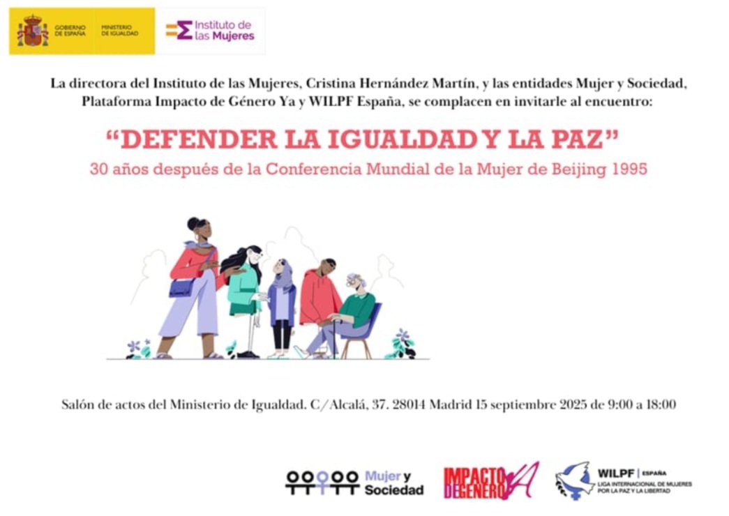 Hoy participamos en este interesante encuentro en el que reflexionamos sobre cómo defender la igualdad y la paz organizado por <a href="/MujerysociedadA/">Asociación Mujer y Sociedad</a> <a href="/WILPF_Espana/">WILPF España</a> y #PlataformaImpactoGeneroYa, con apoyo del <a href="/InstitutoMujer/">Instituto dela Mujer</a>
