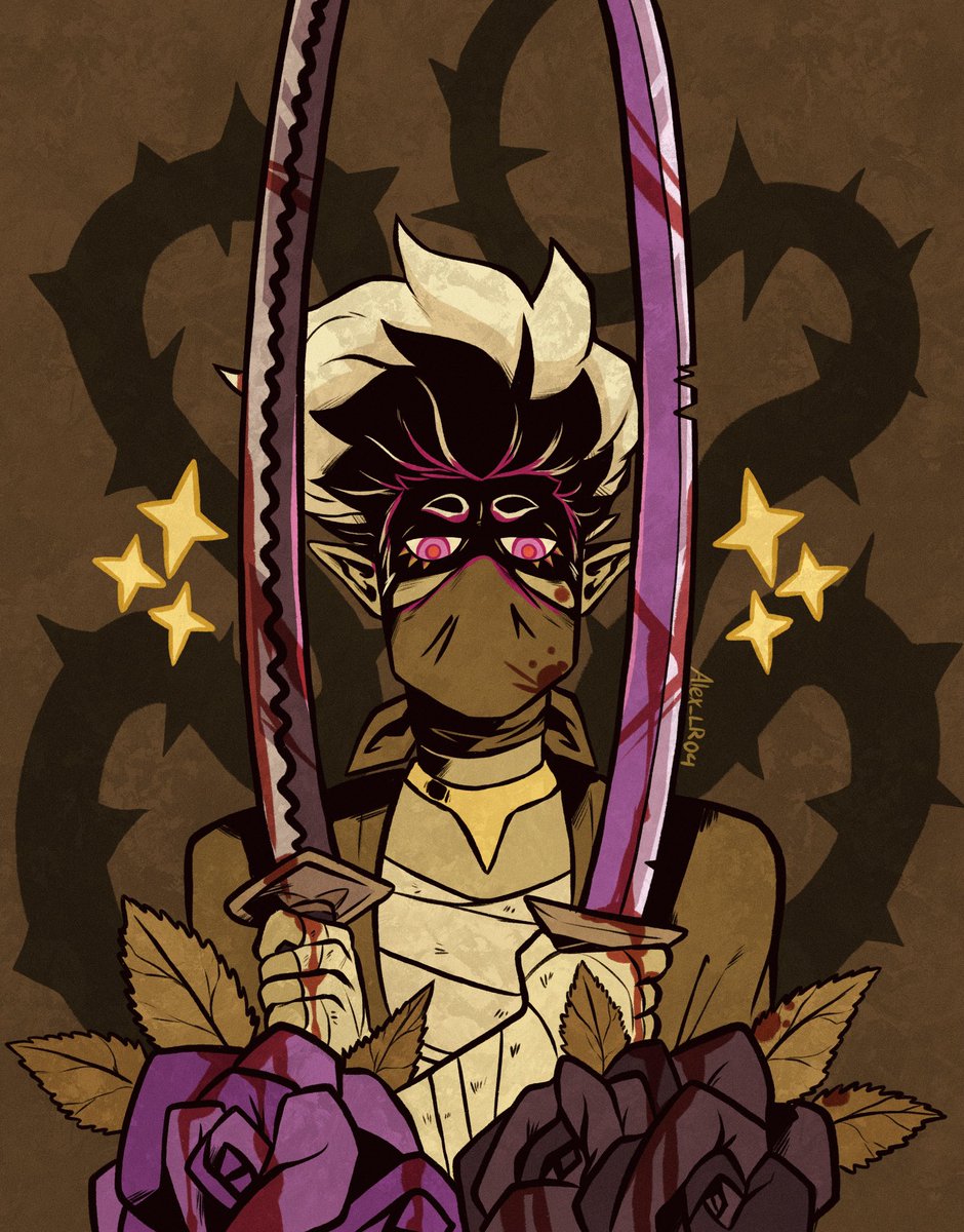 My boy Jun, the shiny roserade gijinka 🥀😁