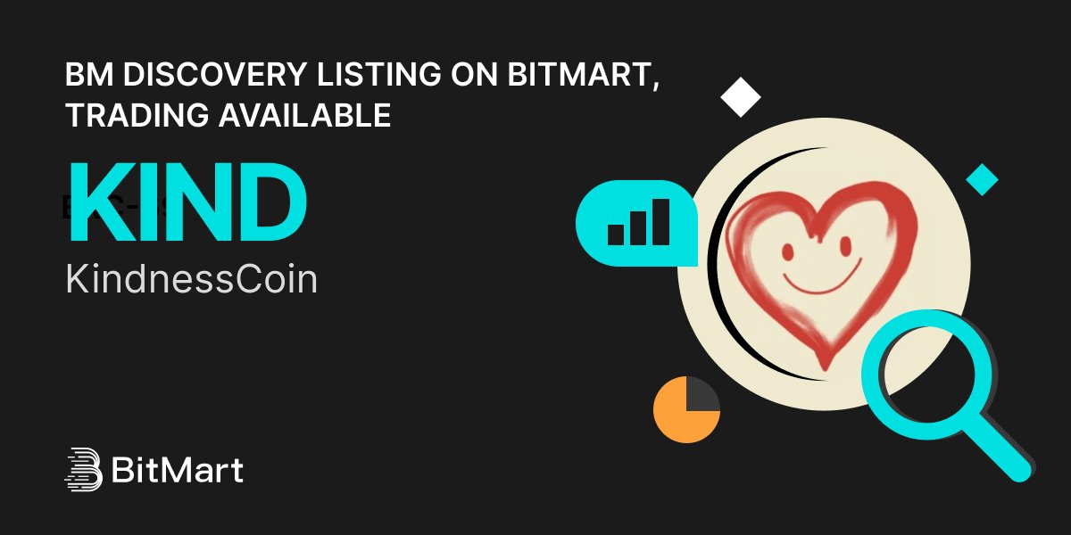 #BitMart announces the BM Discovery listing of KindnessCoin (KIND) <a href="/TheKindCoin/">KindnessCoin</a> 🔥

Meme coin on solana.

💰Trading pair: KIND/USDT
💎Deposit: Available
💎Trading: 9/15/2025 4:00 AM UTC

💰Trade now: bitmart.com/en-US/trade?sy…