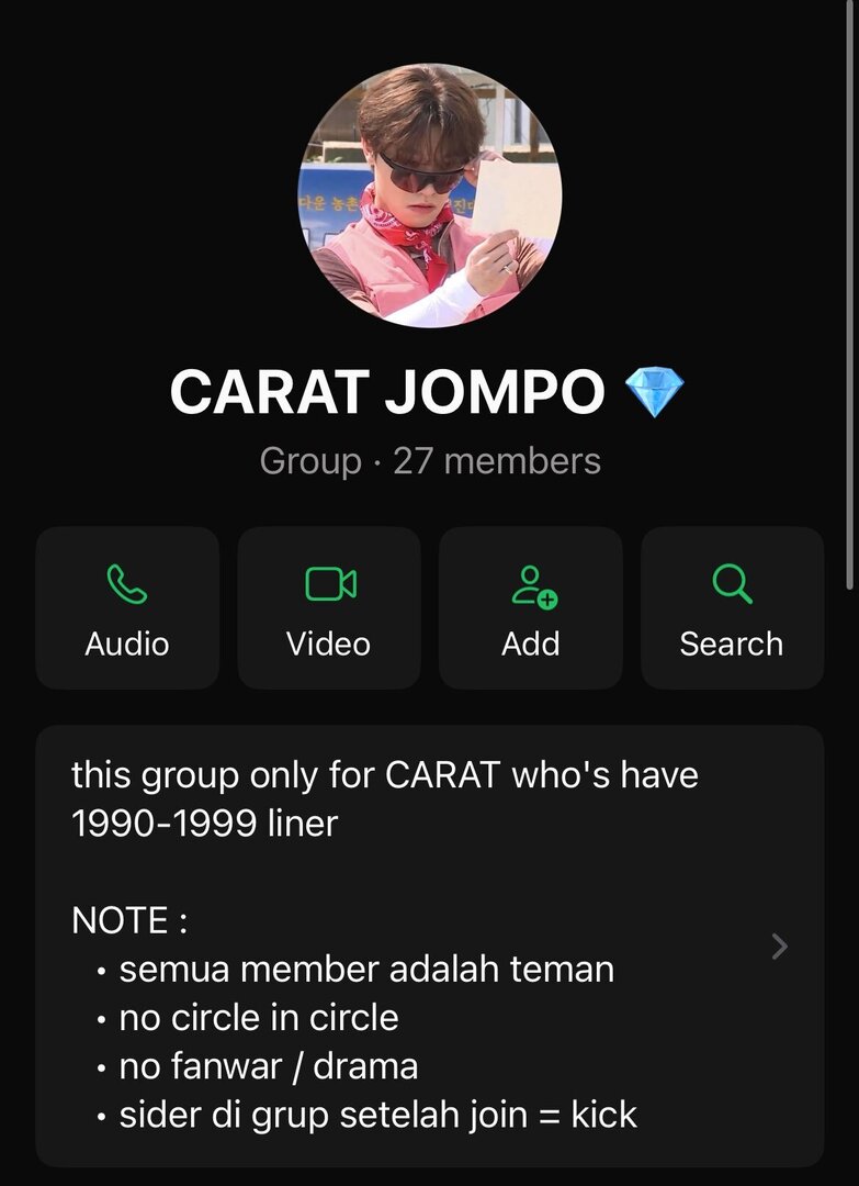 caratstalk's tweet image. [17s] hallo untuk caratdeul dengan line 90-99 ada yang mau join grup WA? mau old carat / baby carat its ok yang penting bukan akgae ya 🥺, yang sayang sama semua member. reply aja nanti sender dm