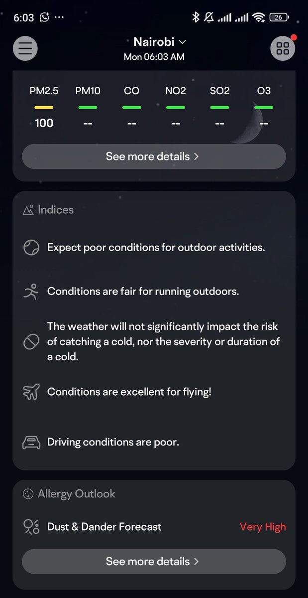 ElimuNaKaziKE's tweet image. With less tree cover &amp;amp; strong winds soil erosion leads to a dusty Nairobi. We need more #Mangrove in our Coastal region &amp;amp; more drought resistant trees in our Asals. If we don't then those in urban cities will choke from toxic air.
#forgingonwards #CleanAirWeek
#ClimateActionNow