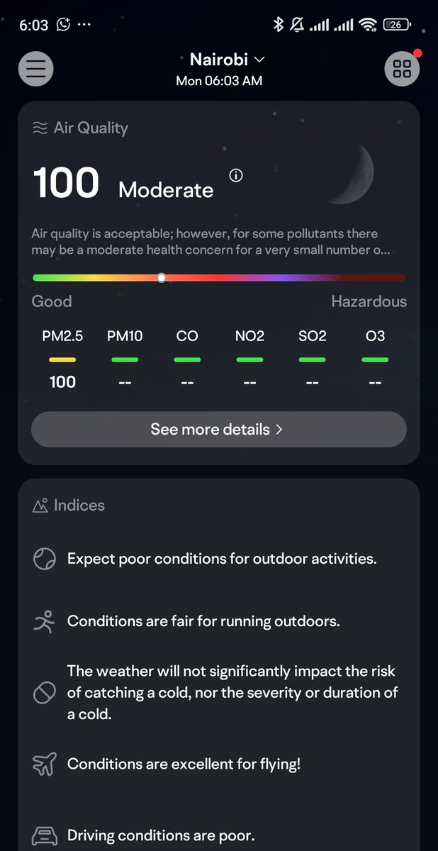 ElimuNaKaziKE's tweet image. With less tree cover &amp;amp; strong winds soil erosion leads to a dusty Nairobi. We need more #Mangrove in our Coastal region &amp;amp; more drought resistant trees in our Asals. If we don't then those in urban cities will choke from toxic air.
#forgingonwards #CleanAirWeek
#ClimateActionNow