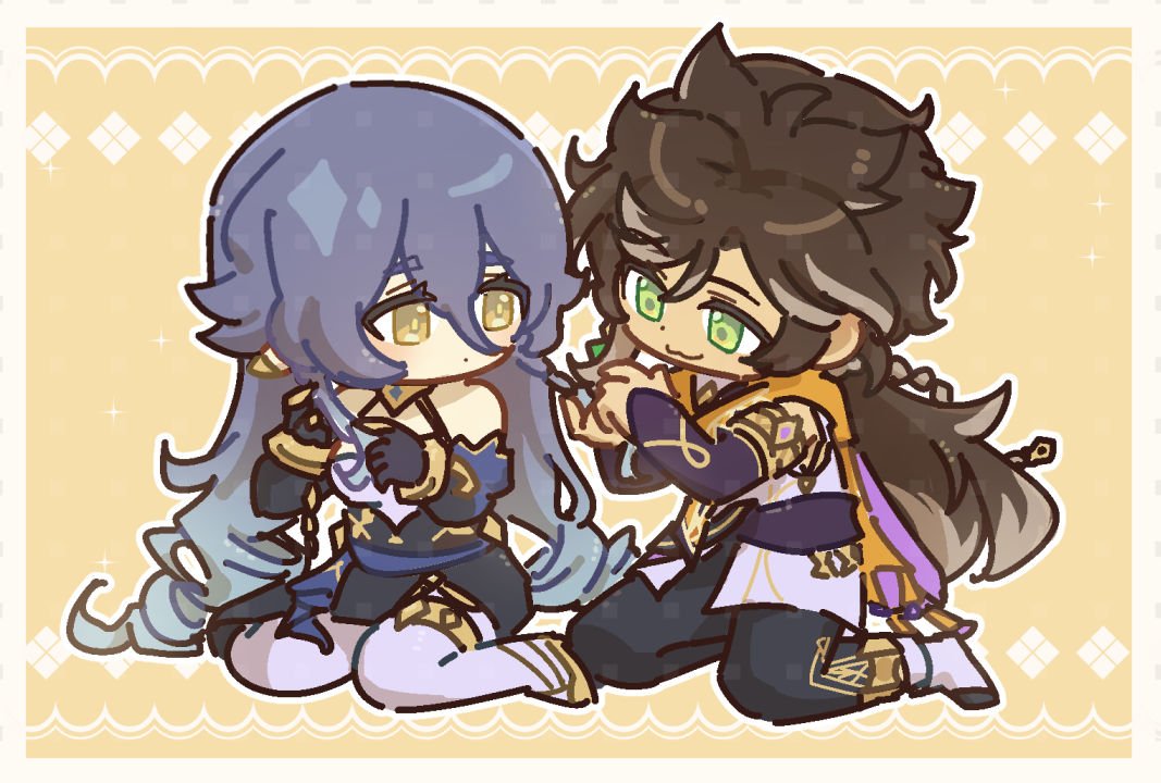 草稿撿回來速速畫完
😅有點隨便🙂🙂🙂🤯

就…希望下版本他們有機會見面！😊❤️

#laythos #sethyla #星砂組