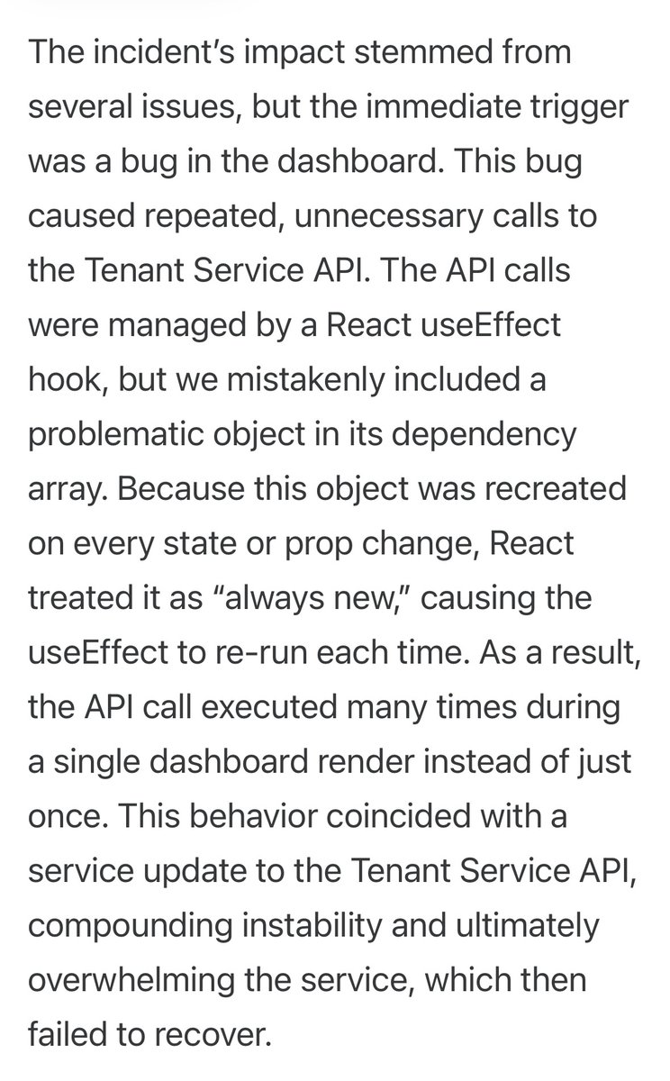DanielLockyer's tweet image. Cloudflare ended up DDoSing itself due to React's useEffect hook 🫠
