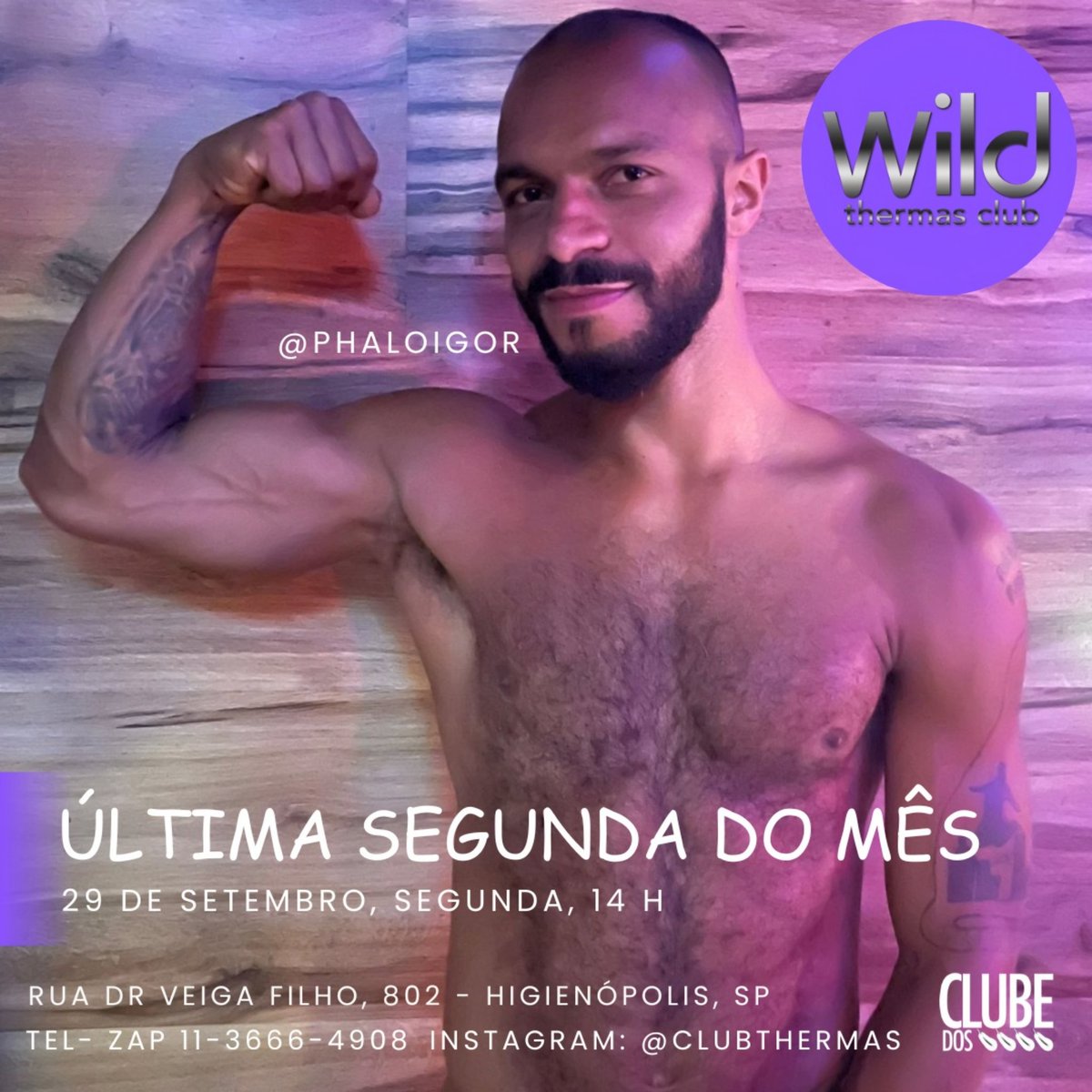 igor_phalo's tweet photo. Estarei como Barman Nude Interativo nesta data, se programa e vem que será um grande prazer,  satisfação... Marca na agenda!
Sauna aberta a partir das 14h, interação por volta das 18 horas.
Até lá! 😉😏
#vemprawild
#clubthermas https://t.co/Aevt3kqusS