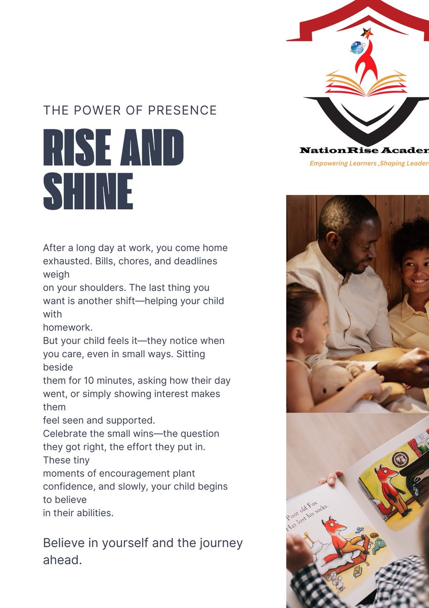 NationRiseZA's tweet image. You may be tired, but your attention is the most powerful gift you can 
give.⭐⭐⭐
#NationRiseParents #SmallWinsBigImpact