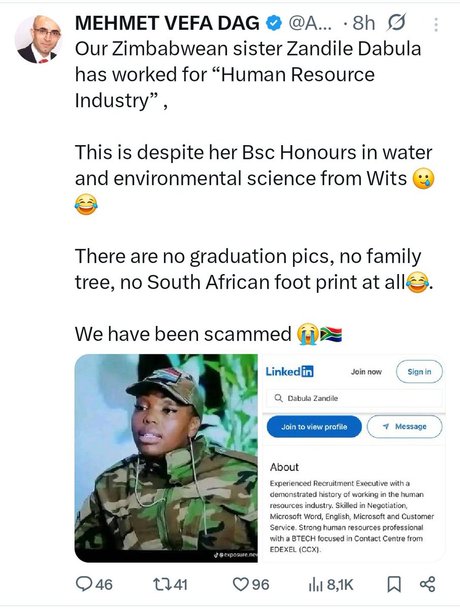 Atleast be creative if you being paid to attack someone lol. The exact same post being posted by different creators attacking Zandile Dudula. Definitely a paid smear campaign.