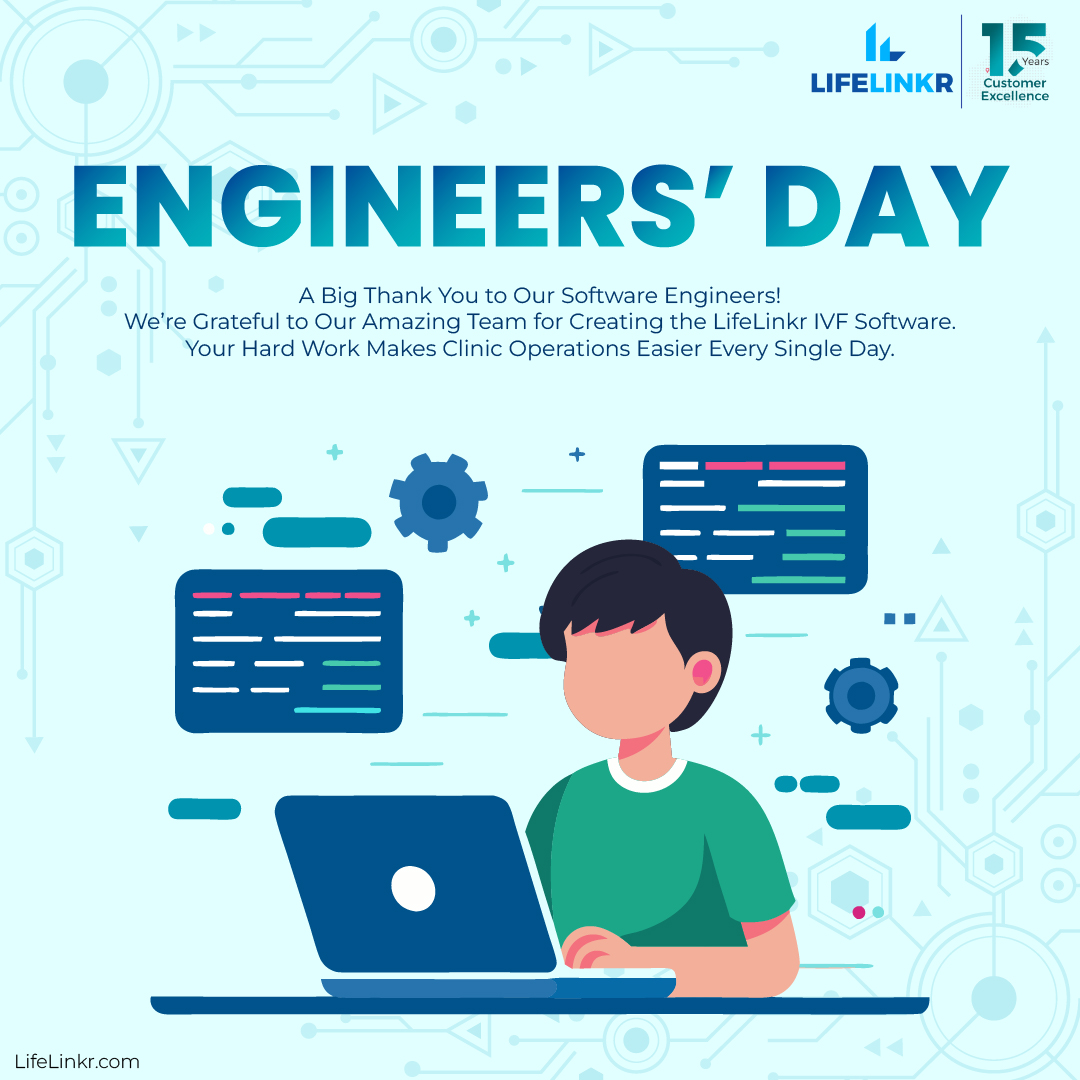 LifeLinkr_IN's tweet image. 👨‍💻 Happy Engineers’ Day
Thank you to our engineers for creating LifeLinkr IVF Software that makes clinic operations simple &amp;amp; smooth. Your hard work is our strength! 💙
📅 Book a Demo: lifelinkr.com/lp/schedule-ap…
#EngineersDay #IVFSoftware #TeamLifeLinkr