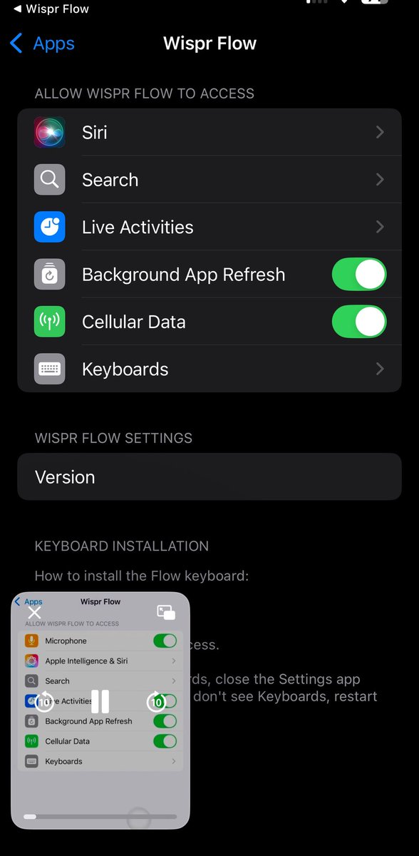 I set up <a href="/WisprFlow/">Wispr Flow</a>, a voice-to-text AI keyboard, this weekend

Loved the onboarding. It takes you into settings to make manual tweaks, but adds a instruction video pop-up

Not fully automatic but simple enough for anyone to follow 👏

More web3 apps should take notes on the UX