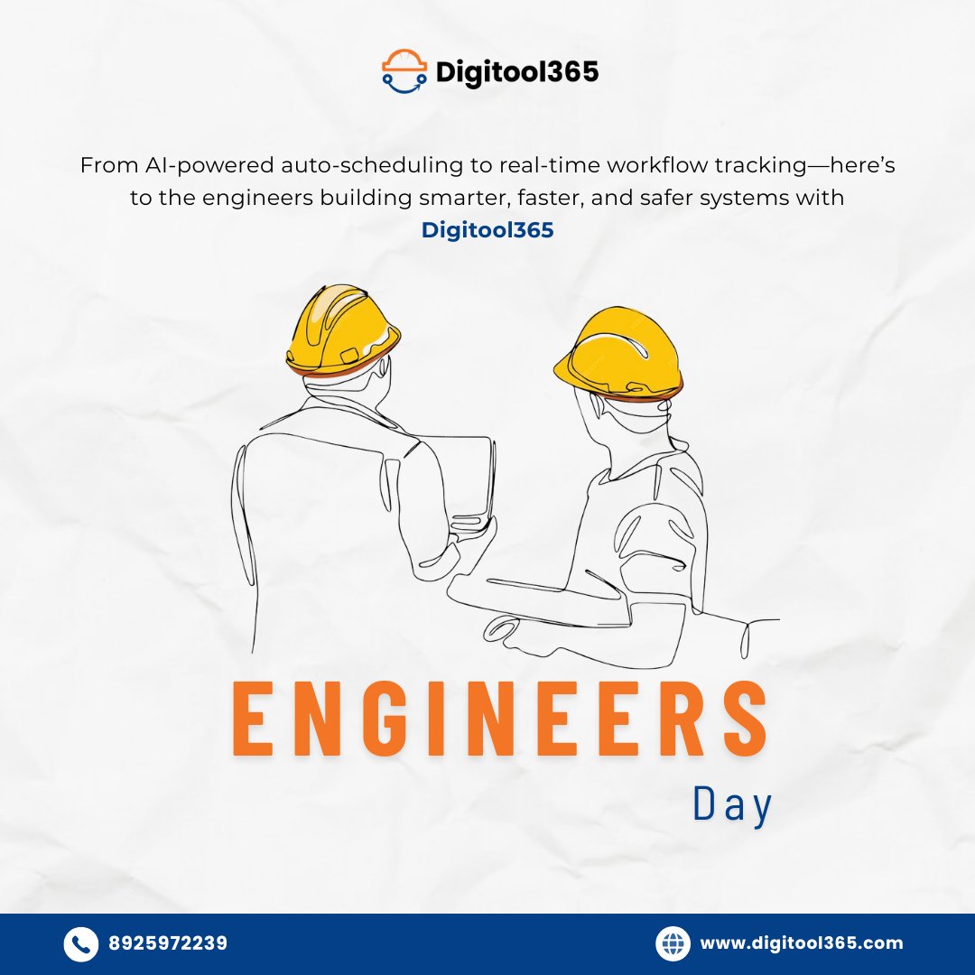 aim2c_official's tweet image. ⚙️✨ Happy Engineer’s Day from Digitool365! ✨⚙️
Engineers turn ideas into reality &amp;amp; shape the future with innovation. 🌍💡
We honor this spirit by building digital tools that simplify processes, empower businesses &amp;amp; drive growth. 🚀
#EngineersDay #Digitool365 #Innovation