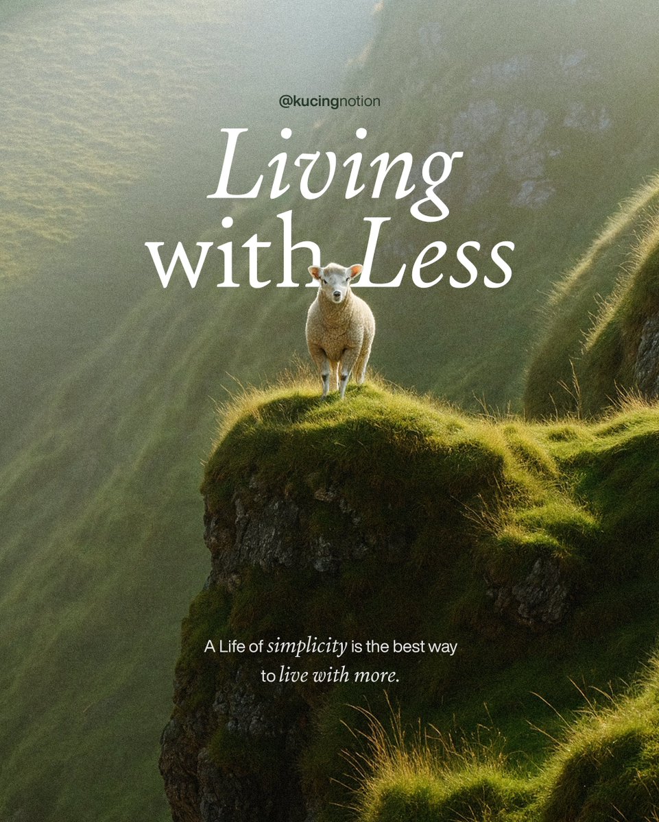 kucingnotion's tweet image. Living with less bukan tentang kehilangan, tapi tentang menemukan lebih banyak makna, ruang, dan damai. ✨🌱
_
#MariMerawatKesederhanaan #Minimalism #LessIsMore #SlowLiving #MindfulLiving #Simplicity #MinimalistMindset #PeaceOfMind #Gratitude #MinimalistDesign #HidupSederhana