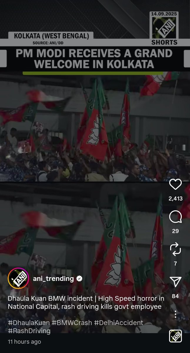 sh1vamwrites's tweet photo. When editor is high in weed 😅
Look at the post of @ANI on Insta, where video and caption are different, This is not acceptable from a reputed News Agency. https://t.co/xIBXDuelmT