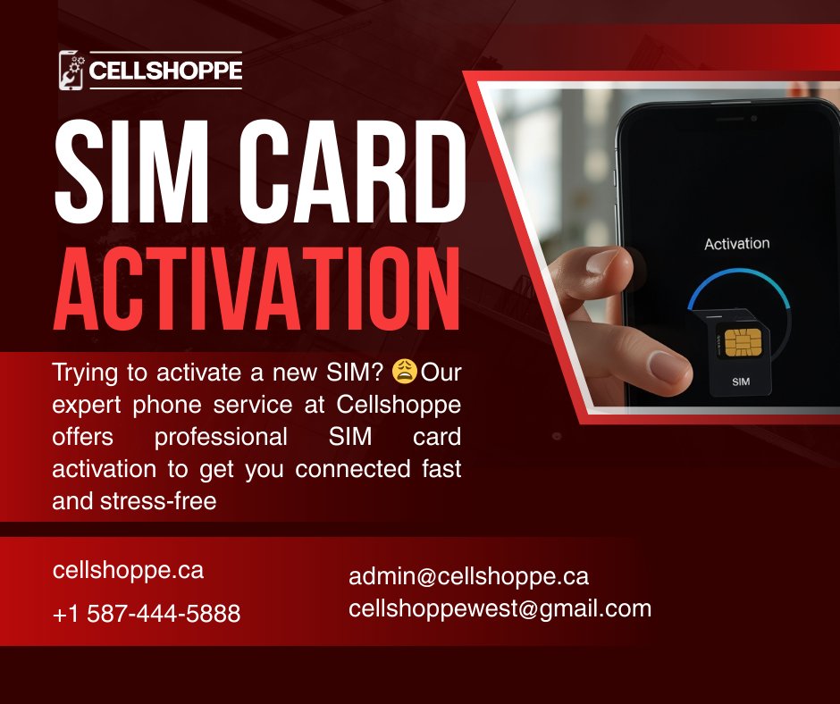 cellshoppewest's tweet image. Trying to activate a new SIM? 😩 Skip the hassle! 

Get a quick quote: cellshoppe.ca/get-a-quote/
Explore our services: cellshoppe.ca
Shop accessories: shop.cellshoppe.ca

#SIMCardActivation #PhoneService #MobileRepair #PhoneRepair #Cellshoppe