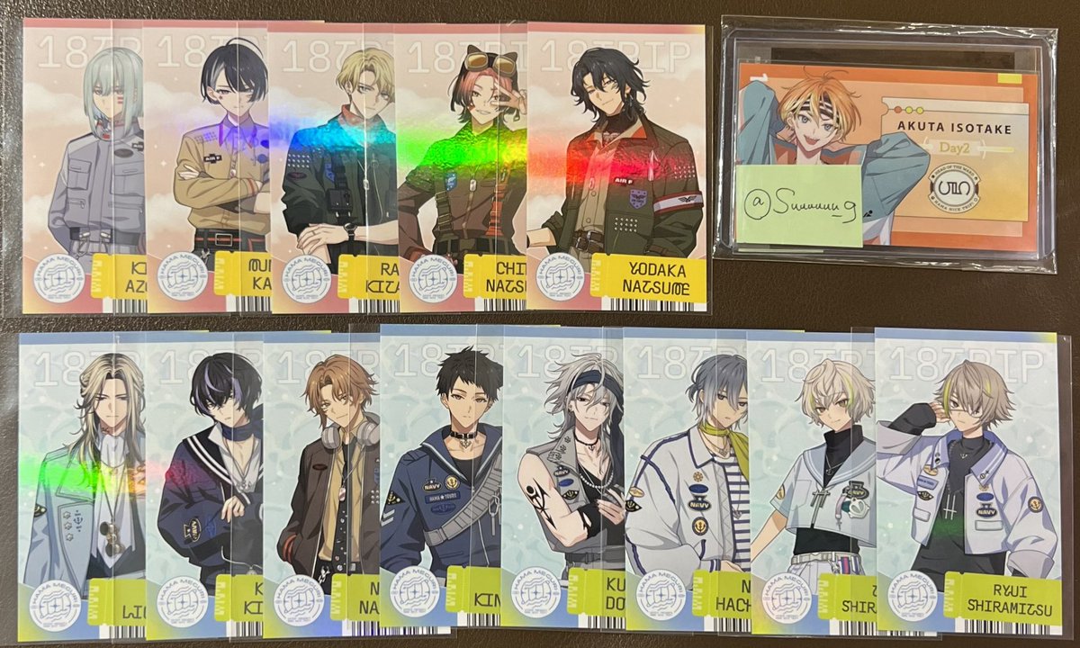 【交換】18TRIP エイトリ　クリアシート　特典

譲　画像参照

求　あく太&gt;子タろ

・箔押しはあく太のみ
・あく太含む方優先

現在ワールドポーターズにおります。
スタンプラリー参加のためお手渡し要相談

お気軽にお声掛けくださいませ✨