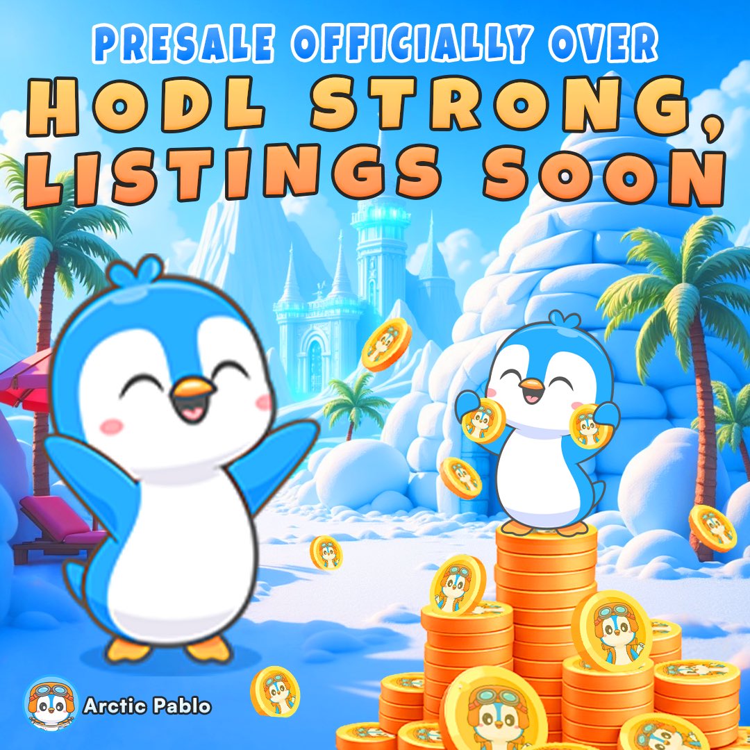 🐧❄️ Pablo Presale Has Officially Finished, Dude! ❄️🐧

What a legendary ride it’s been — the presale gates are now CLOSED. 🚀🔥 

Every single Pablo who joined this journey is now locked into history. The Arctic adventure just hit its next chapter! 🌌💎

✅ Claiming details will