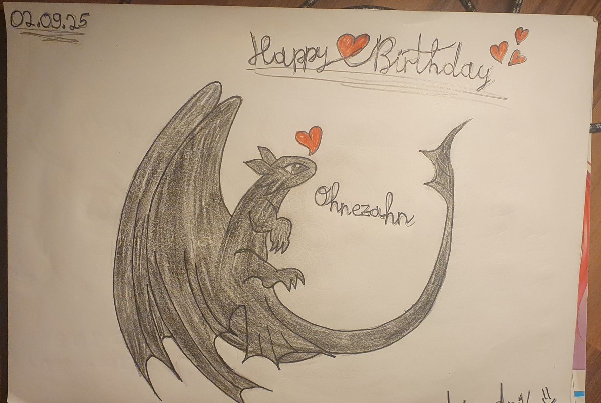 Jetzt schon ne Woche her aber ich habe hier mal versucht Ohnezahn zu Zeichnen x3 🥰❤️🌟✨️Meinung? 🙊🙊🙊 #art #artwork #Ohnezahn #zeichnen #zeichnerin #malen #artist
