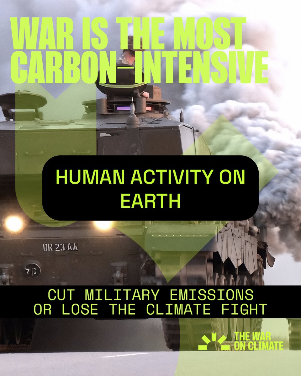 War on Climate: The Uncounted Costs of Conflict (@thewaronclimate) on Twitter photo A single naval vessel can burn over 1,000 tons of fuel daily, a B-52 bomber consumes roughly 3,300 gallons an hour, while an Abrams tank uses 1,000 gallons for a 200-mile trip alone.
If the global military were a country, it would be the fourth-largest carbon polluter, behind A single naval vessel can burn over 1,000 tons of fuel daily, a B-52 bomber consumes roughly 3,300 gallons an hour, while an Abrams tank uses 1,000 gallons for a 200-mile trip alone.
If the global military were a country, it would be the fourth-largest carbon polluter, behind