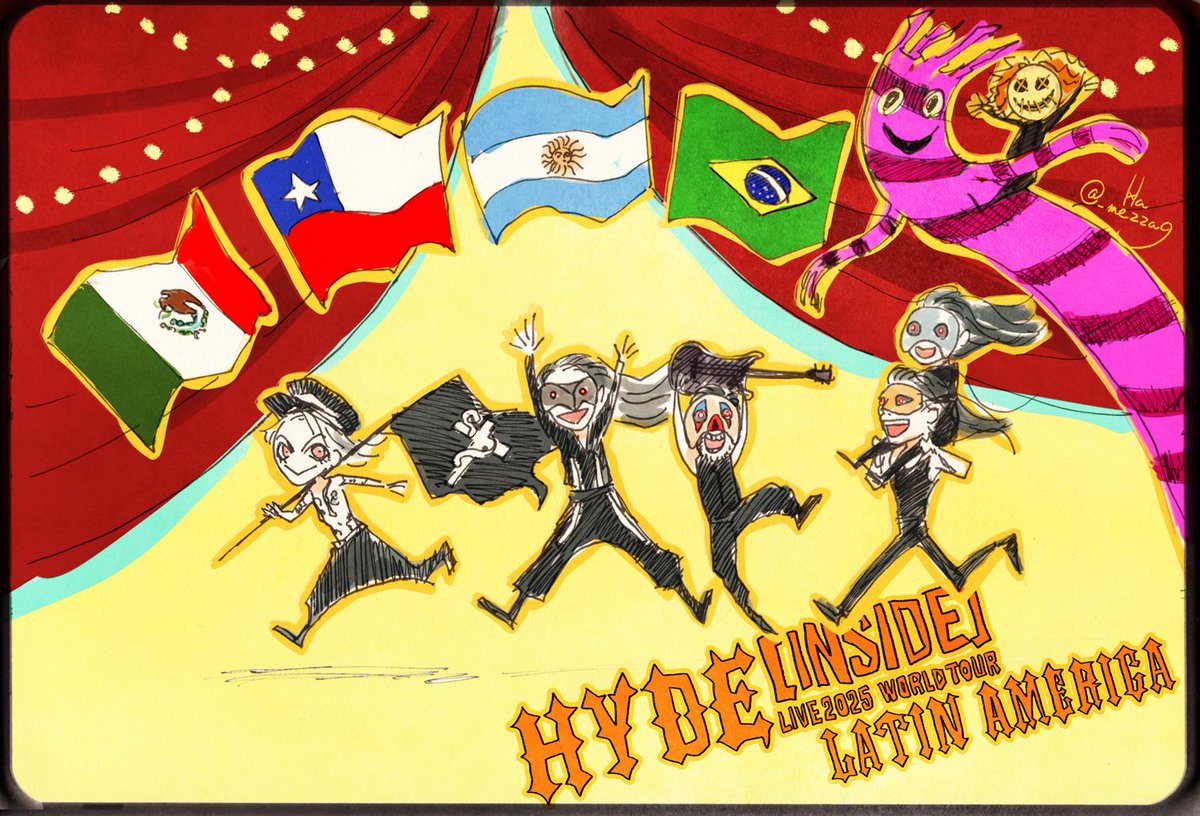 Gracias✨Obrigado✨ありがとう✨🇲🇽🇨🇱🇦🇷🇧🇷🇯🇵
#HYDE
#HYDEINSIDELIVE2025WORLDTOUR 
#LatinAmerica