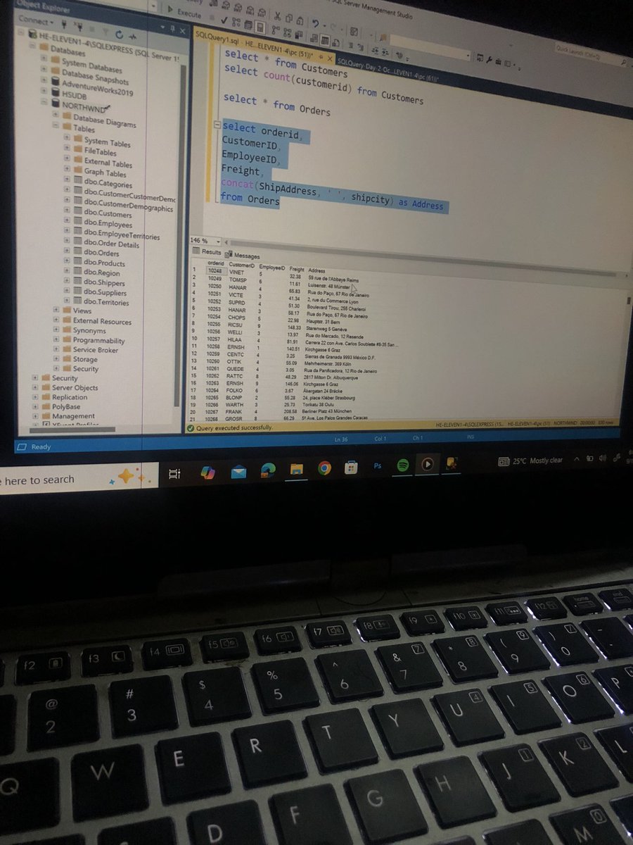 Christoverse001's tweet image. Gm SQL lovers
So I’m starting this strict 7 days SQL challenge.
Will show up here everyday, not only giving the count down of days but also sharing what I learnt each day using this tool
So today is DAY 1
Learnt the some of the basics like;
Alias
Like
Concat
Substring