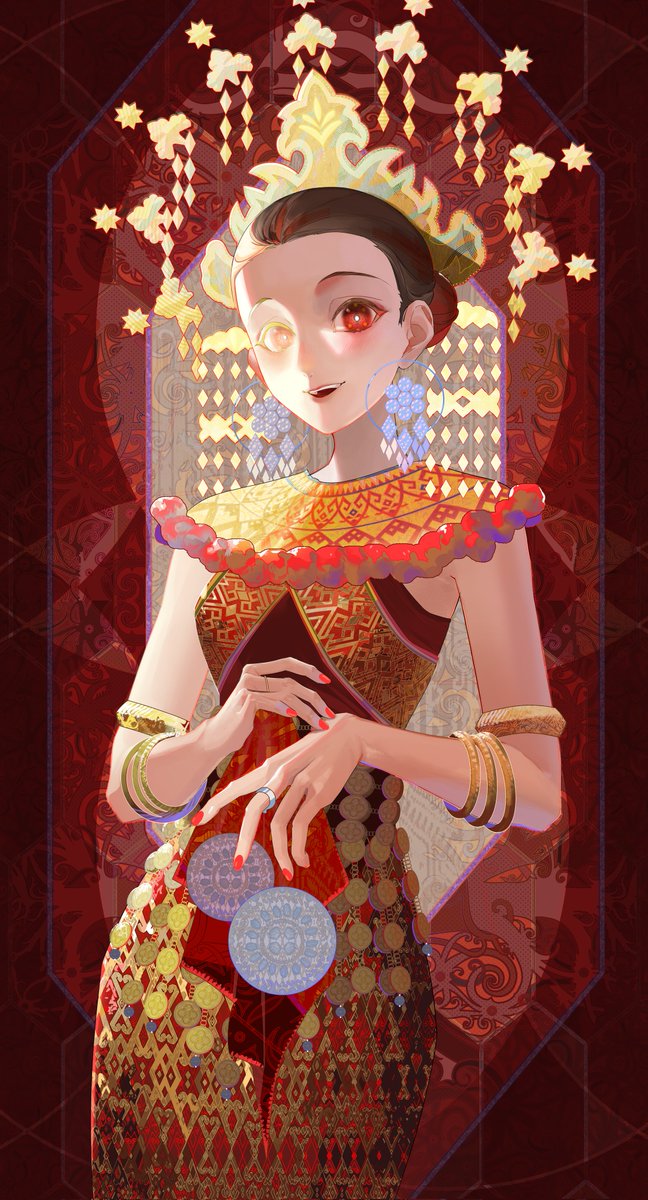 Iban Lady ✨
Happy Hari Merdeka and Malaysia DAY ~🇲🇾✨
To Celebrate 🇲🇾✨ I challenge myself to learn from a Japanese artist " taiki/タイキ" and set a theme on one of our Malaysia Races "Iban", and use their beautiful textures and patterns that I found to create this artwork~