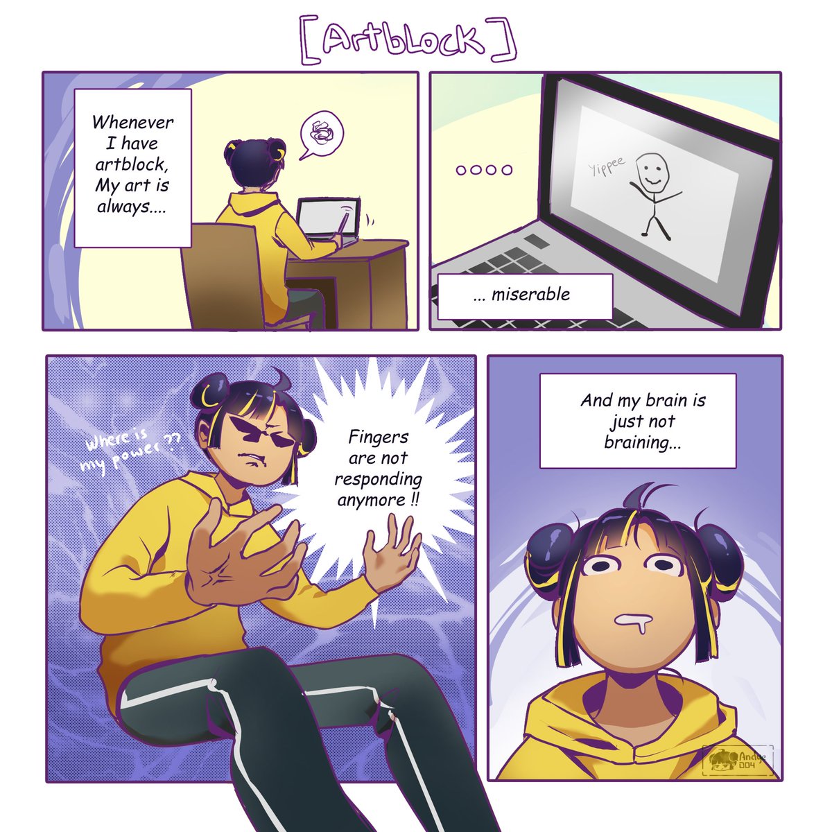 Andye004's tweet photo. The struggle of an artist...

#funny #comics #art #illustrations #oc #artist #digitalarts #fyp #artblocks https://t.co/nyMdCxY0DC