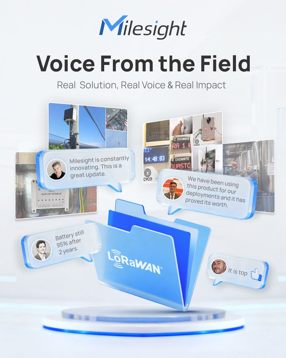 MilesightIoT's tweet image. Real customer voices, real impact! See authentic feedback and deployments from the field driving Milesight innovation. Explore more here: linkedin.com/feed/update/ur…