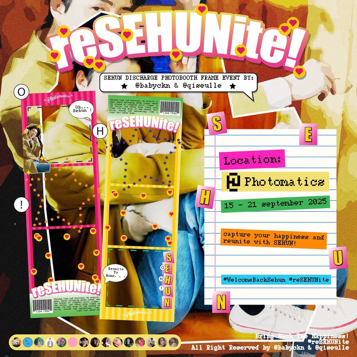 xunqi_indonesia's tweet photo. 🧡🌟 𝑩𝒓𝒊𝒏𝒈 𝒃𝒂𝒄𝒌 𝒕𝒉𝒆 𝒉𝒂𝒑𝒑𝒊𝒏𝒆𝒔𝒔 #reSEHUNite 🌟🧡
Sehun Discharge Photobooth Frame Event٠࣪⭑
by @babyckn &amp; @qiseulle

📍Photomatics 
🗓️15-21 Sept 2025

Capture your happiness and reunite with SEHUNᡣ𐭩.ᐟ
#WelcomeBackSehun #reSEHUNite 🌠 https://t.co/8jjCYzuiLP