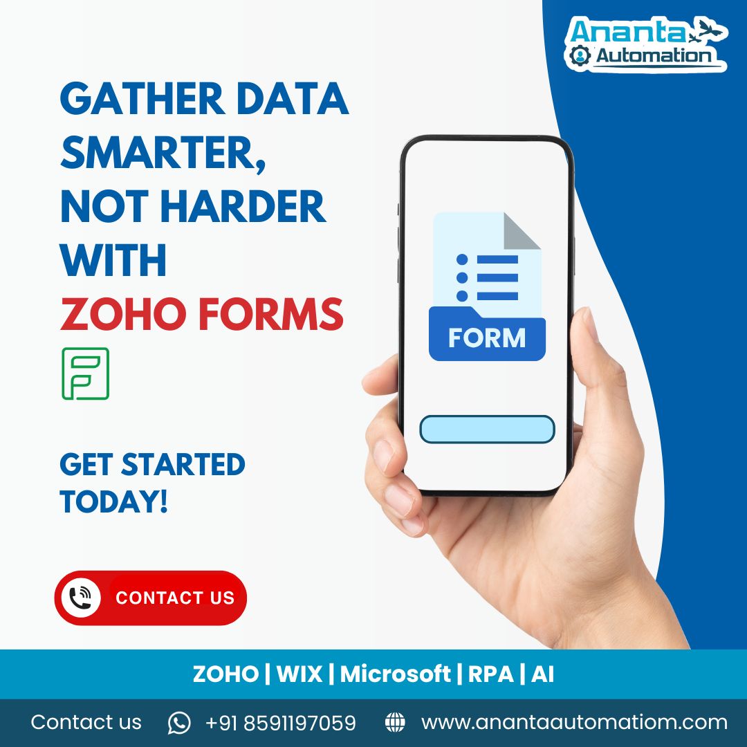 A_Automation_'s tweet image. ⏳ Still stuck with messy spreadsheets while competitors automate? Don’t fall behind! 🚀 With Zoho Forms by Ananta Automation, collect data, run surveys & track responses in real time—no coding needed. 💡
Transform chaos into clarity today!
#AnantaAutomation #ZohoForms