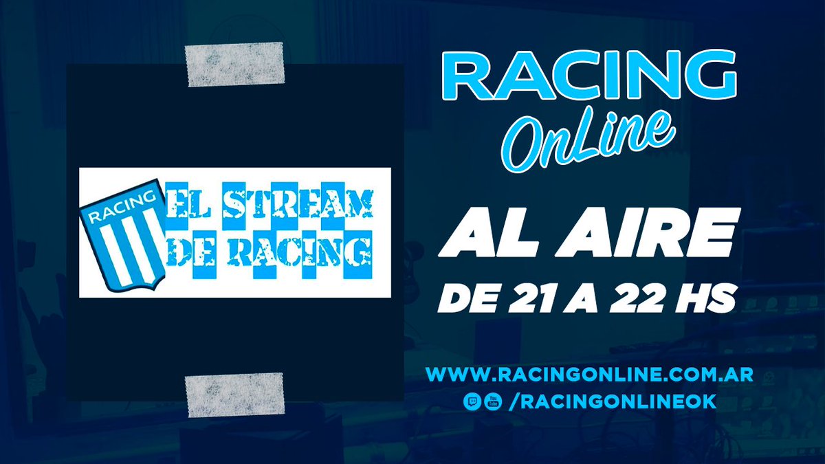 RacingOnline2's tweet photo. Se va el lunes en #RacingOnline y llega @StreamDeRacing 🔊

¡Prendete a la radio de #Racing! 🔵⚪️

📻 https://t.co/x3Whz8XJ6N
📲 https://t.co/ww5rTxL1A6
🍏 https://t.co/qoeqx0ot7r
📺 https://t.co/GC3fmiynlR
▶️ https://t.co/1QBA88g0Q1 https://t.co/q5jb0mu9FT