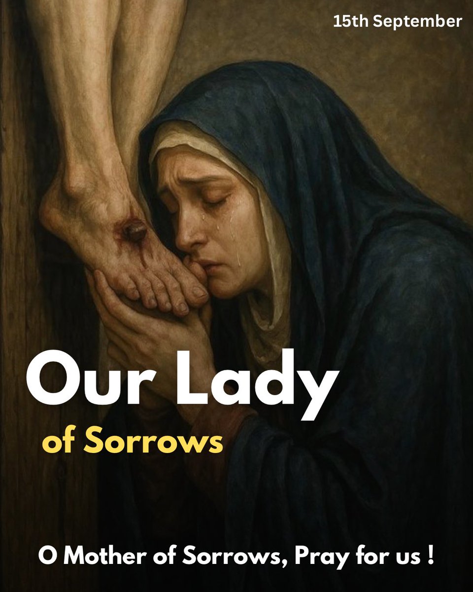 Our Lady of Sorrows

Today, the Church invites us to contemplate the heart of Mary, pierced with sorrow yet steadfast in faith. Placed right after the Feast of the Exaltation of the Cross, this celebration reminds us that Mary did not run from the Cross of her Son but stood firm