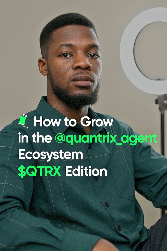 Thread 🧵 How to Grow in the <a href="/quantrix_agent/">Quantrix</a> Ecosystem | $QTRX Edition

GM $QTRX family 💚.
I see a lot of people asking how to rank up fast…

Here’s the exact playbook I use to grow in the Quantrix ecosystem 👇