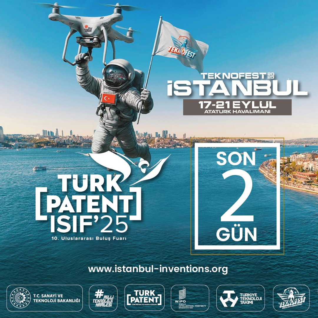 istanbulinvent's tweet photo. ⏳ 2 Days to Go!  

In its 10th year, TÜRKPATENT ISIF brings together inventors, startups, investors, and innovators from all around the world. 

17-21 Eylül, Atatürk Airport
https://t.co/0LDHK3sy2b

@TURKPATENT @TCSanayi @teknofest #ISIF https://t.co/tXufMBihCm