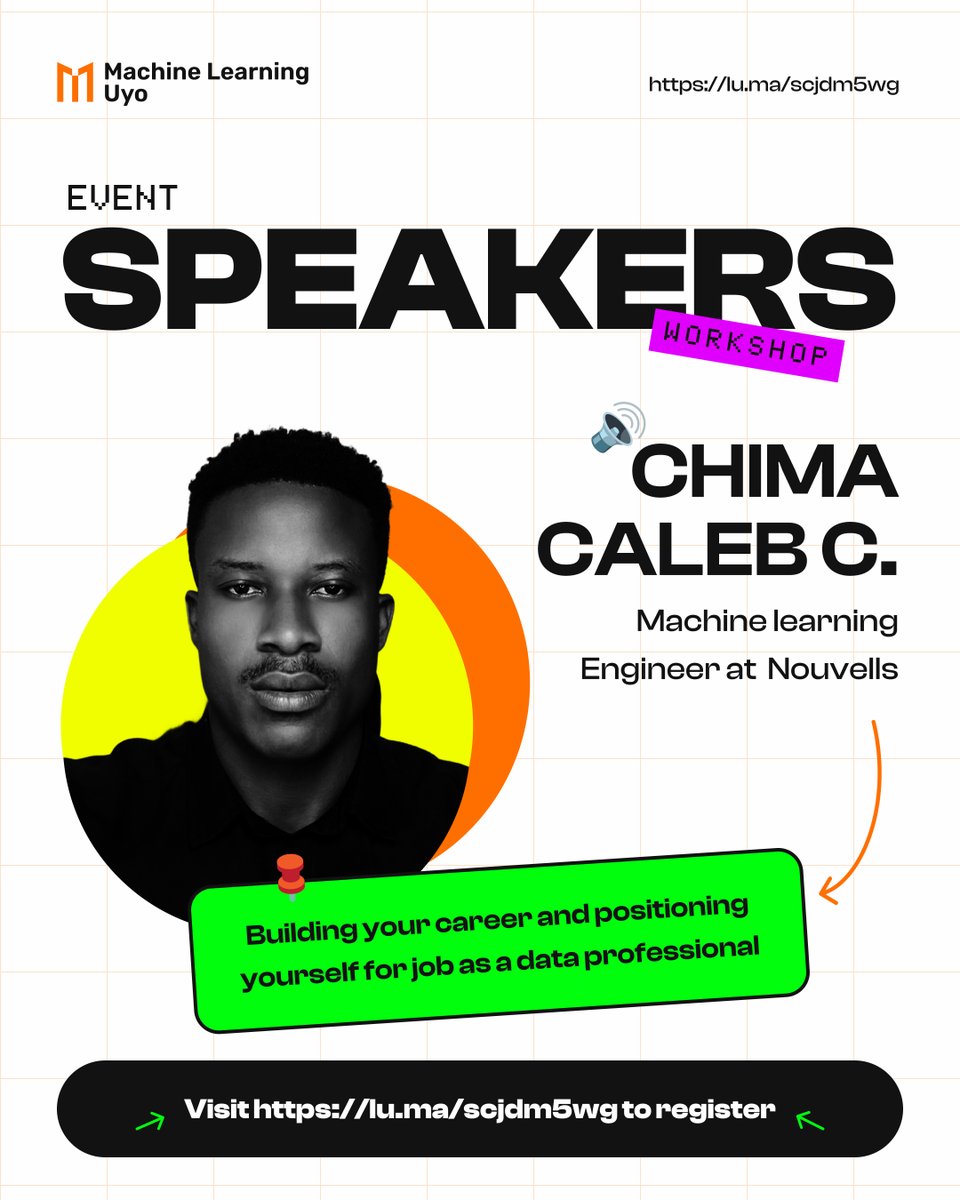 TFUGUyo's tweet image. Twitter Post
Chima Caleb C, ML Engineer at Nouvells, presents "Building Your Career and Positioning Yourself for Jobs as a Data Professional"
Essential data skills
Portfolio building
Career progression paths
Thankyou Chima 🙌
#AICommunityDay #MachineLearningUyo #DataCareers