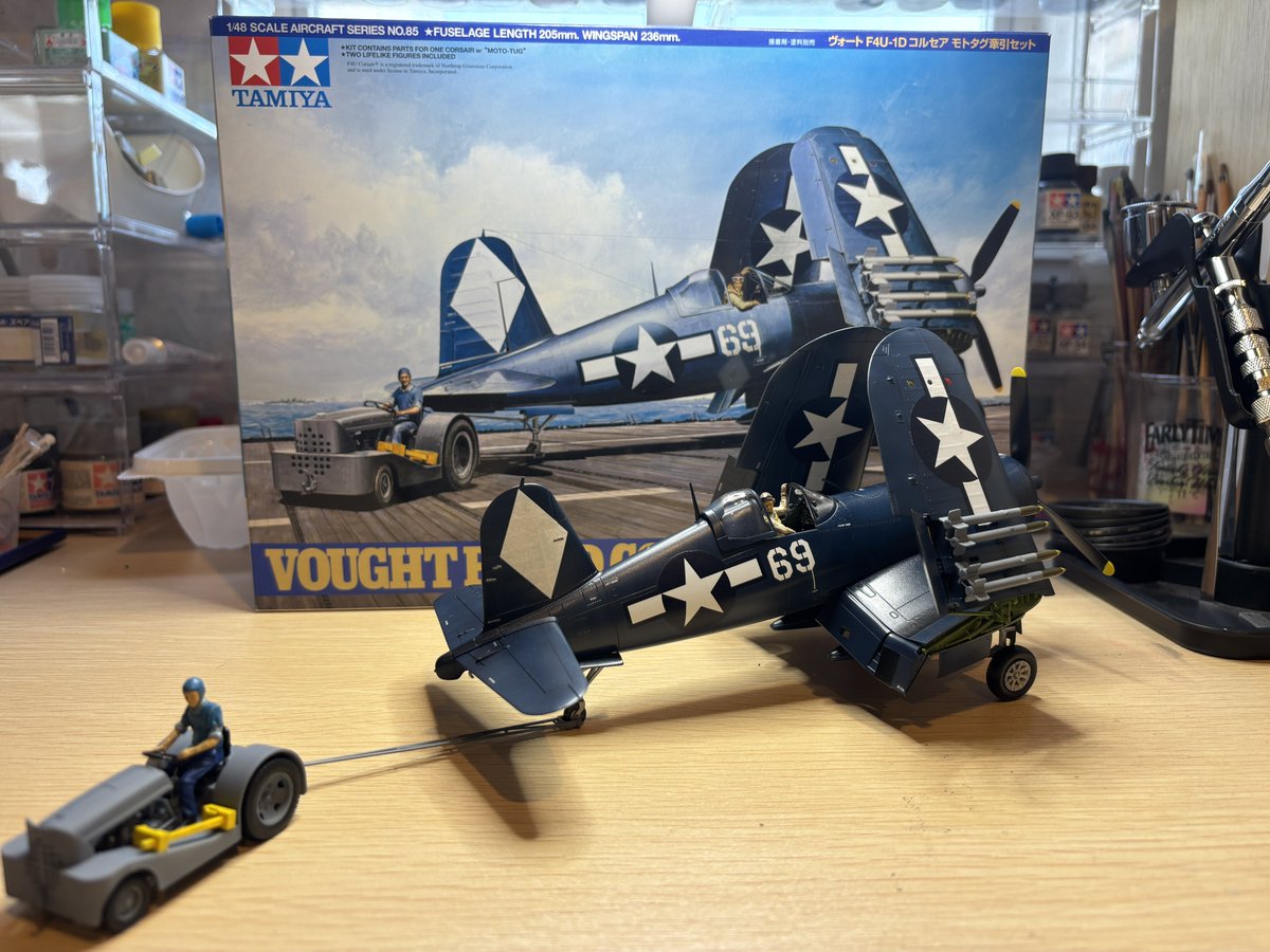 SyouhouL's tweet image. プロペラ機作ったの初めてかも。
#タミヤ
#F4U 
#プラモデル好きと繋がりたい